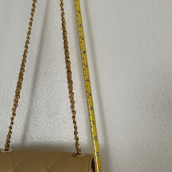 Quilted Mini Baguette Shoulder‎ Bag Gold Chain Crossbody Purse - Picture 4 of 10